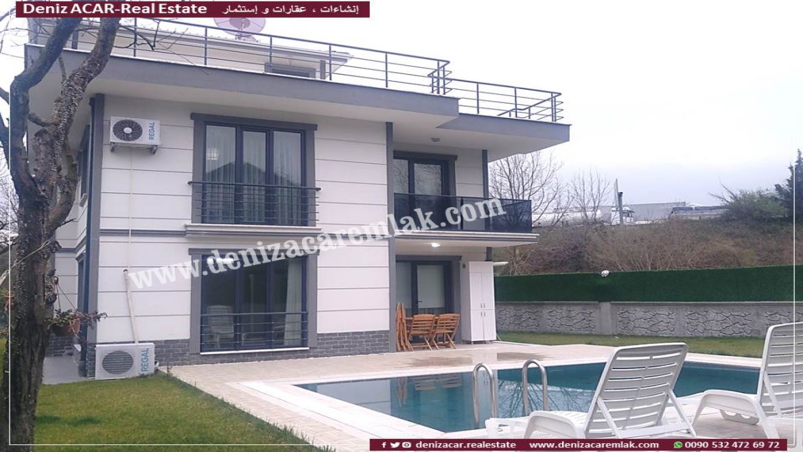 Sakarya Sapanca  FURNISHED VILLA WITH PRIVATE GARDEN AND POOL Villa For Sale